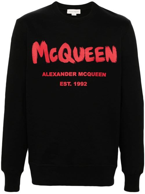 Felpa con stampa logo ALEXANDER MCQUEEN | 688713QTAAB0509